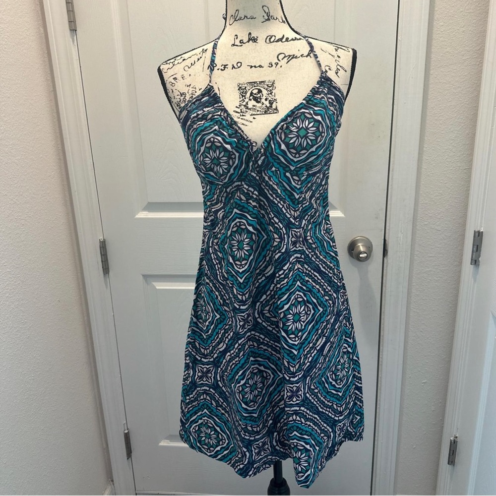 H & M Blue Teal Patterned Sundress